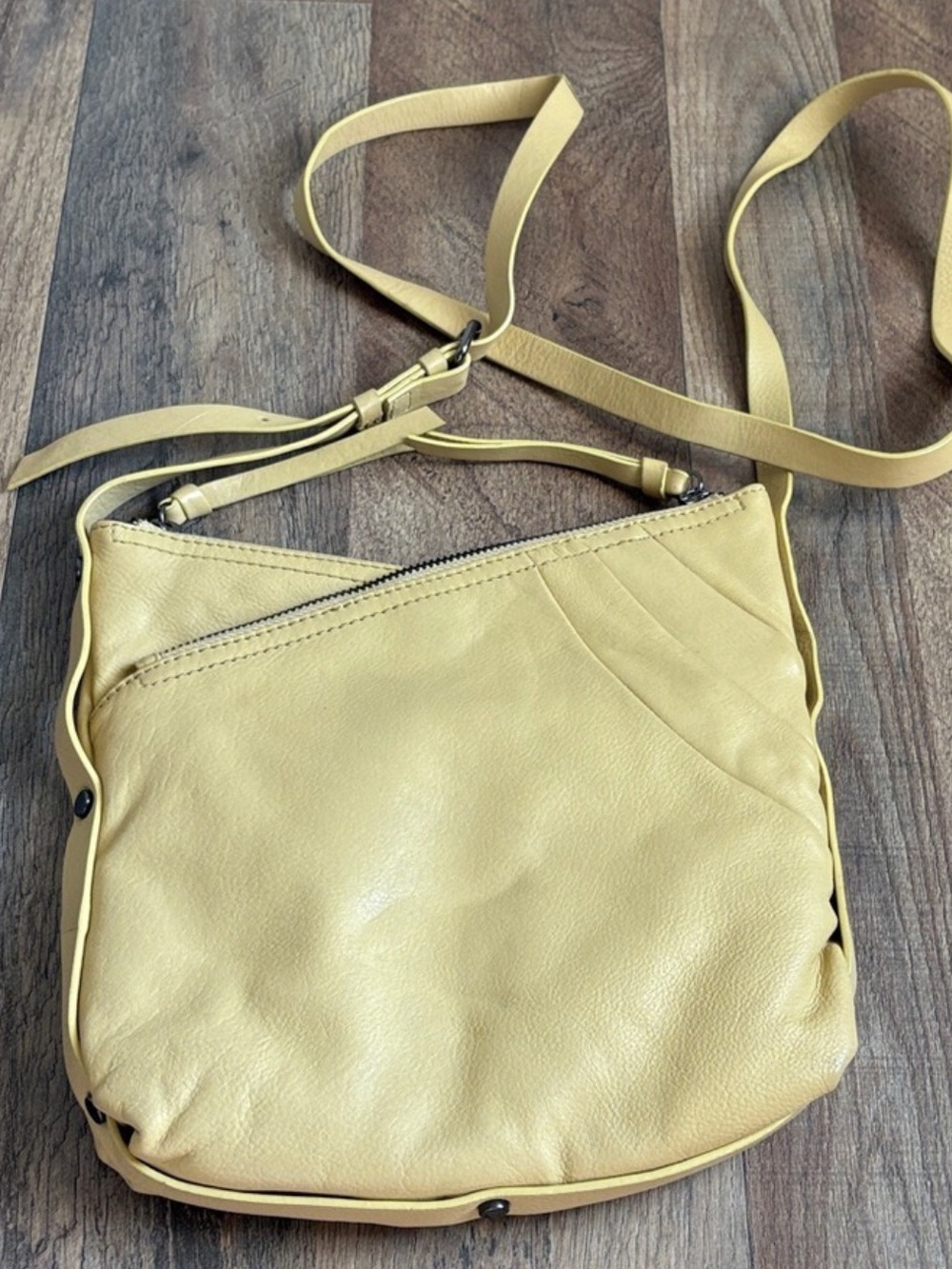 Kooba Stratford Handcrafted Leather Crossbody Bag Asymmetrical Zipper
Yellow - Picture 2 of 5